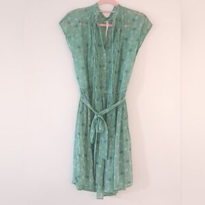 LC Lauren Conrad Green Pleated Dress